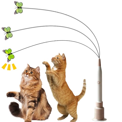 Elektrisches Schmetterlings, Katzenspielzeug Elektrisch, Spielzeug für Aktive Katzen,Katzenspielzeug Selbstbeschäftigung,Katzen...