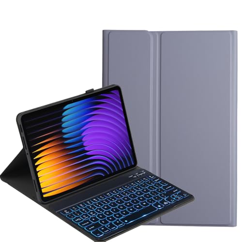 Funda teclado para Moto Pad 60 Lite de 10,1" ideal para estudiar y trabajar en morado
