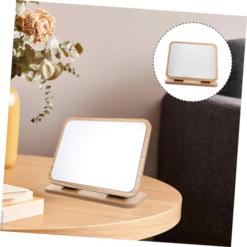 Miroir de table PACKOVE pliable en bois pour maquillage sans reflets - 7