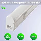 vw t5 lichtleiste heckklappe Milchglasabdeckung, Farbtemperatur: 4000K neutralweiß 400 Lumen 130° Abstrahlwinkel.