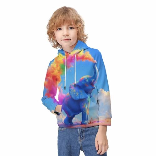 Sweat éléphant 3D pull à capuche : cadeau ado original pour l'hiver - 3
