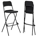 Sintuff 2 taburetes de bar plegables altos,
