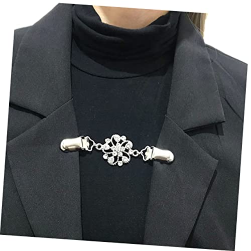 Clips de chale vintage fleuris pour fermer pulls sans bouton - 3