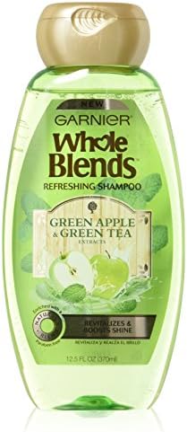Garnier Whole Blends Shampoo with Green Apple & Green Tea Extracts, Normal Hair, 12.5 fl. oz.