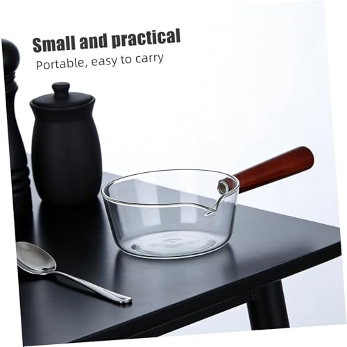Cacerola de vidrio de borosilicato para calentar agua y leche en cocina doméstica 5