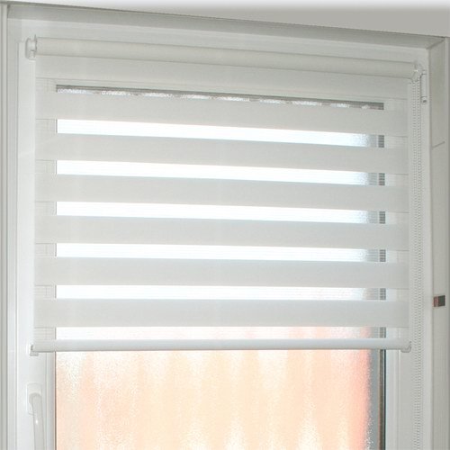 Interdeco Doppelrollo Klemmfix/Duo-Rollo, Weiß BxH 113,5 x 150 cm Seitenzugrollo ohne Bohren, lichtdurchlässig/blickdicht