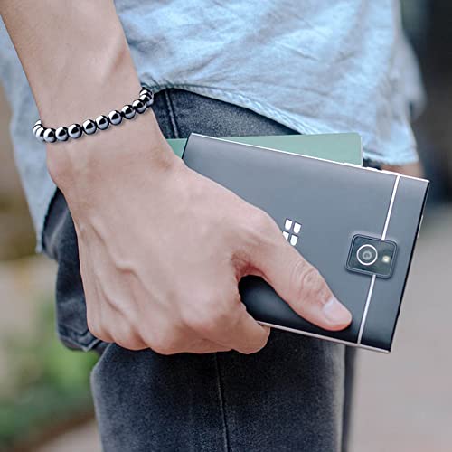 Wainis 10Pcs 8Mm Black Hematite Magnetic Bead Therapy Bracelet For Men Women Stone Bracelet Stress Relieving Triple Protection Anxiety Relief Bracelet Jewelry #TOP5