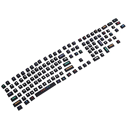 Keycaps PBT Dye Sublimation noir de rechange pour touches clavier mécanique DIY
