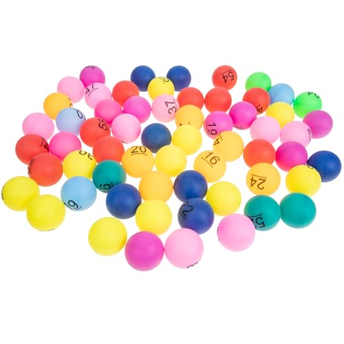 Boules de loterie numérotées 1 à 60 en plastique pour activités de fête et tombolas