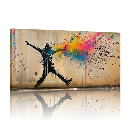 Peinture sur toile de rue Banksy pour salon et chambre