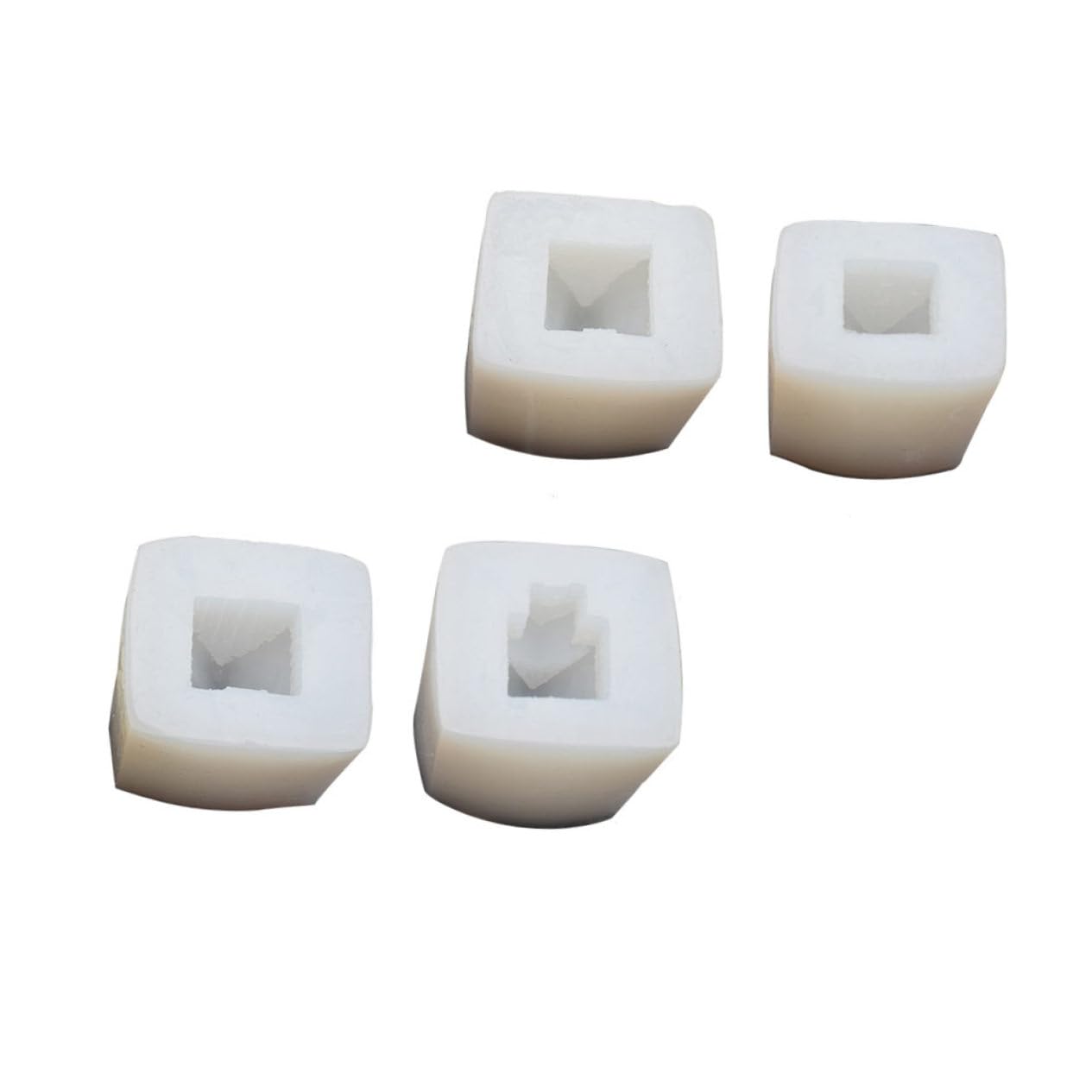 Veemoon 4pcs Christmas Style Candle Making Mold Easy to Use Candle Molds for Handmade Crafts for Holiday Decor and