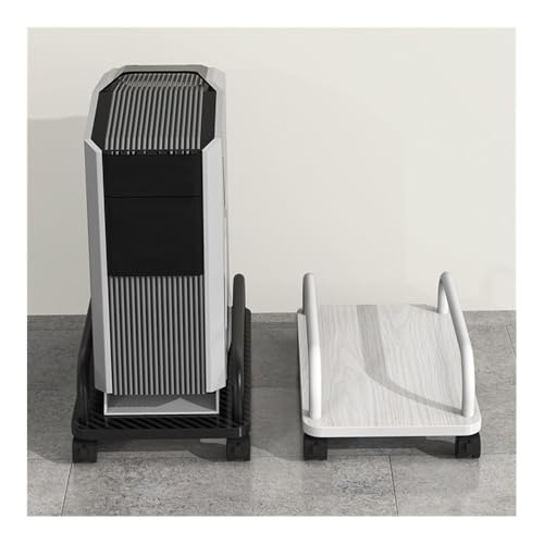 Soporte portátil móvil para torre de computadora con 4 ruedas giratorias, base para CPU, soporte para caja de PC para oficina y gaming (Blanco) miniatura 3