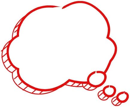 Amazon 吹き出しスタンプ浸透印 想像 右 手描き風 印面2 2cmサイズ ふきだし Self Inking Stamp Speech Bubble 赤 スタンプ 文房具 オフィス用品