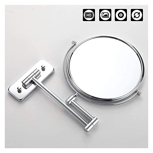 Espejo de maquillaje montado en pared 8 pulg 10X doble cara miniatura 4