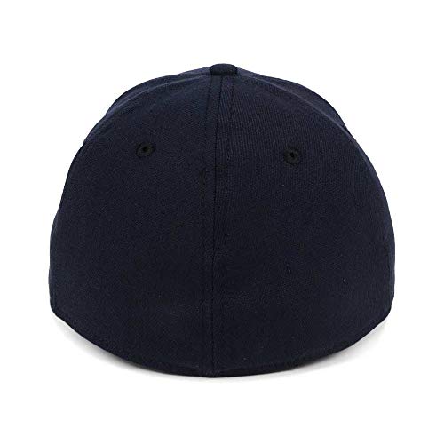 New Era Blank Custom 39THIRTY Stretch-Fitted Cap (Navy, M/L) - Thumbnail 4