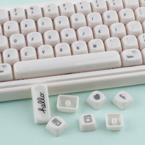 Teclas personalizadas Tsungup MOA para renovar tu teclado mecánico con un estilo blanco puro 7