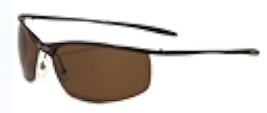 X Loop Polarized Driving Sunglasses (Brown w Amber Lens, Black)