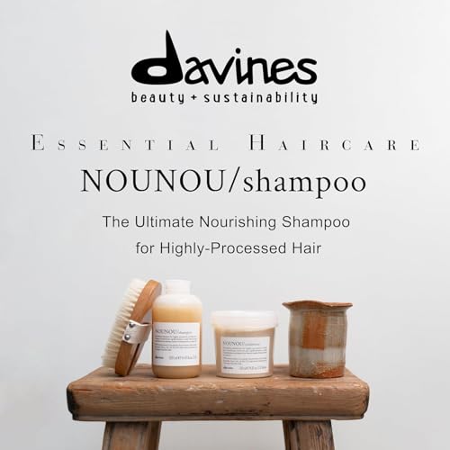 Davines NOUNOU Shampoo | Hydrating Deep Shampoo for Bleached, Permed, Relaxed, Damaged Hair or Very Dry Hair | Replenishes Chemically Processed Hair | 8.45 fl oz (Pack of 1)