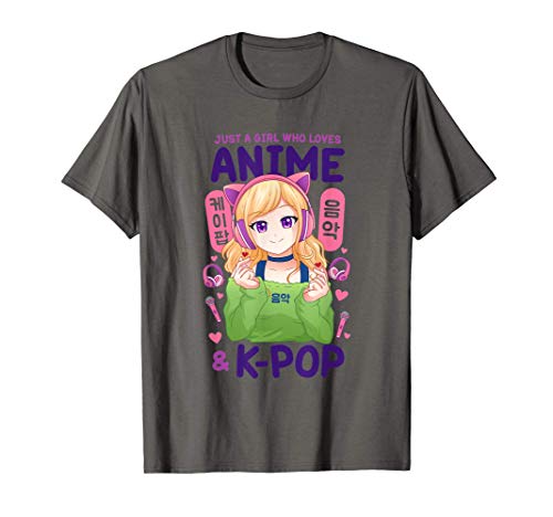Kawaii Cute Anime Girl Otaku Japanese K-Pop Gift for Women Camiseta