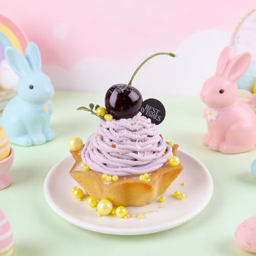Image of Yellow Pearl Sprinkles for Cake Decorating, 4 Sizes Sugar 130g /4.6oz, Cupcake, Ice Cream, Donuts, Macaron Toppings Supplies (2mm, 4mm, 7mm, 1cm)