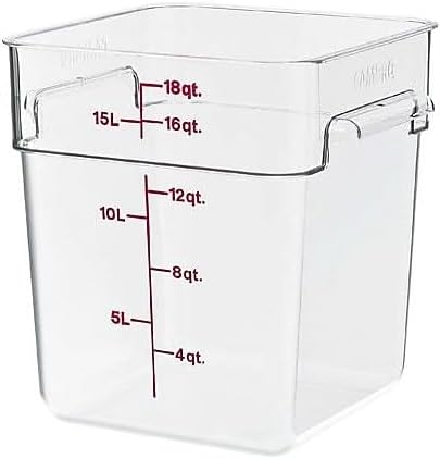 Camwear Polycarbonate Square Food Storage container, 18 Quart