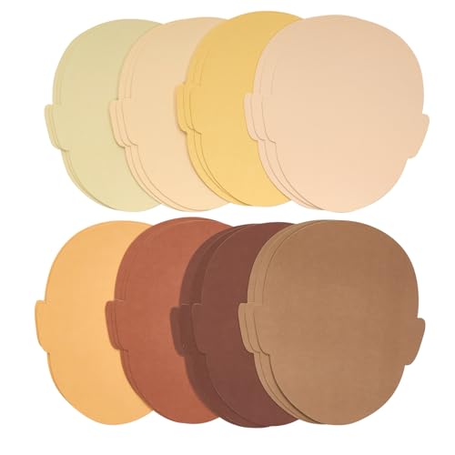 Colorations Colors Like Me Faces, Set of 24, 4 Colors, Glossy Card Stock Cut Out Faces