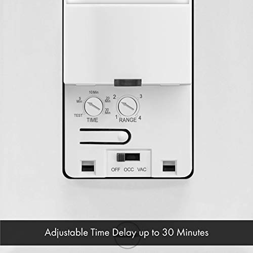 TOPGREENER TDOS5-W-2PCS Motion Sensor Light Switch, PIR in Wall Sensor Switch, Occupancy Sensor Light Switch 150W LED/CFL, 1/4HP, Wall Plates Included, Neutral Wire Required, White, 2 Pack