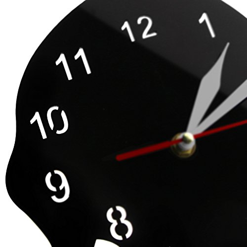 Reloj de Pared con Péndulo de Gato y Ratón Negro miniatura 6
