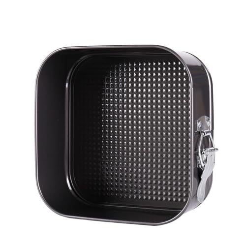 Springform Cake Pan Square Leakproof Nonstick Cheesecake Pans with Buckle Removable Bottom Carbon Steel Baking Tray