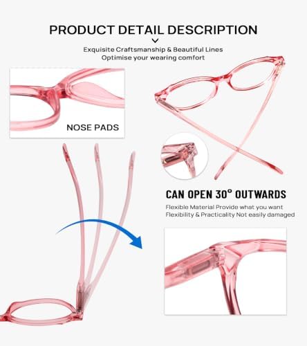 Round Reading Glasses for Women Cute Spring Hinges Readers — 사진 3
