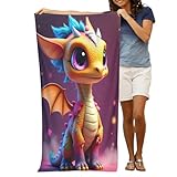Uso versátil: estas toallas son perfectas para uso en el baño, natación, salidas a la playa, aventuras al aire libre y viajes. Una opción superior para los entusiastas que aman nadar o tomar el sol. Descubre la versatilidad de los accesorios de playa y toallas de playa de gran tamaño con estampado colorido de dragón Kawaii N.º 32, diseñadas para adaptarse a todas las ocasiones, desde casuales hasta aventureras