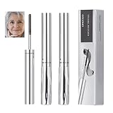 2 Stück Schwarze Mascara für ältere Frauen ab 60, Volumengebende Wasserfeste Mascara für Feine Kurze Wimpern, Hypoallergen für Empfindliche Augen - Ultra-präziser Schlanker Pinsel, Verschmierungsfest