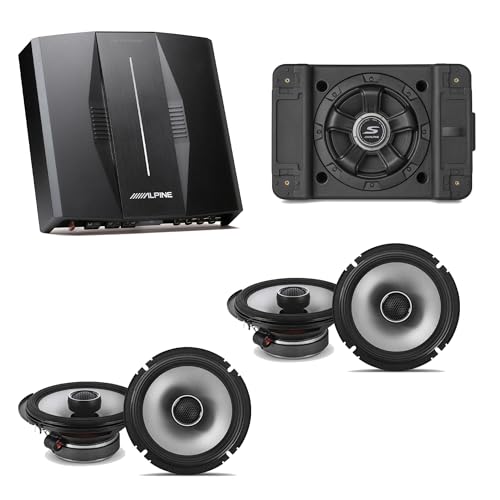 Alpine PXE-C80-88 OPTIM8 8-Channel Hi-Res DSP Amplifier w/SS-SB10 Subwoofer, (2) S2-S65 6.5