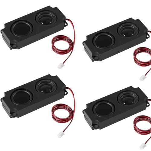 JUZITAO 4PCS Speaker 5 Watt 8 Ohm Double Cavity Mini Speaker Full-Range Cavity Advertising Machine Small Loudspeaker 3.3V 5V with JST-PH2.5mm-2 pin Interface Small Electronic Projects