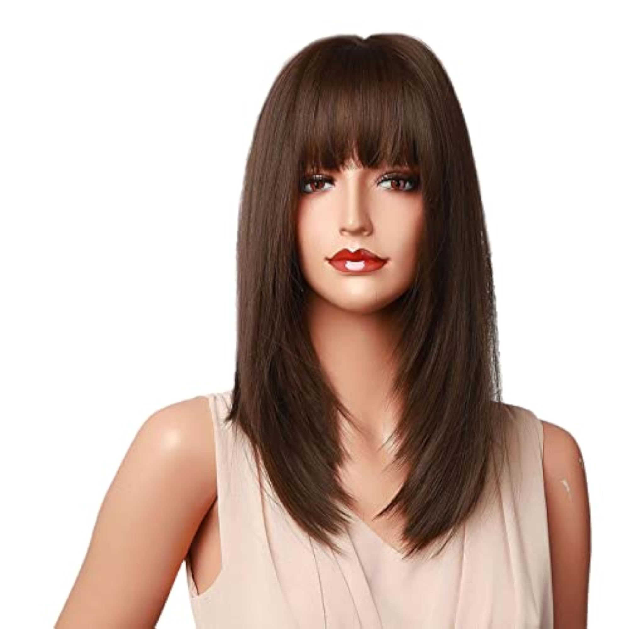 Trendy Heat Resistant Curly Straight Wig for Parties