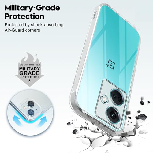 Image of Jkobi Back Cover for OnePlus Nord CE 3 (Silicone Clear Shockproof Case with Camera Protection | Soft and Flexible | Transparent)