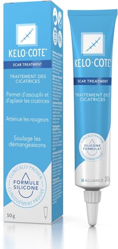 KELO-COTE - Tube 30g - Gel Pour Traitement Des Cicatrices - Formule Silicone - Atténue Rougeurs & Démangeaisons - Résiste À L’Eau - Transparent -...