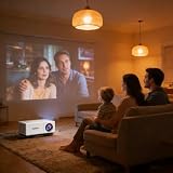 Mini projetor portátil, pequeno projetor de filmes para casa, cinema ao ar livre, telefone, plugue HDMI EU