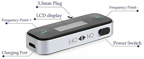 Western Gadget® Wireless FM Transmitter with 3.5mm Jack & LCD Display | Hands-Free Car Kit MP3 Music Player Adapter | Rechargeable HiFi Stereo Audio Plug for Smartphones | Full Frequency 87–108.5MHz - Image 4