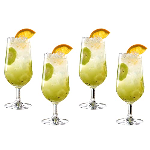 Set de 4 copas elegantes de cristal sin plomo