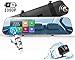 Produktbild DuDuBell Dashcam Autokamera 1080P Rückspiegelkamera Monitor mit wasserdichte Rückfahrkamera Dual Lens dashcam 4,3" Touchscreen 170° Weitwinkel G-Sensor Loop-Aufnahme Parküberwachung Bewegungserkennung