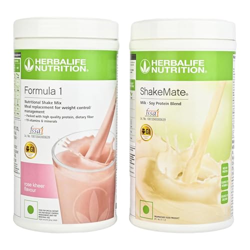 Image of HERBALIFE FORMULA 1 ROSE & KHEER (500g) WITH SHAEMATE (500g) SET OF 2PCS * Nutrition Drink (2x0.5 kg, ROSE+SHAKEMATE* Flavored)