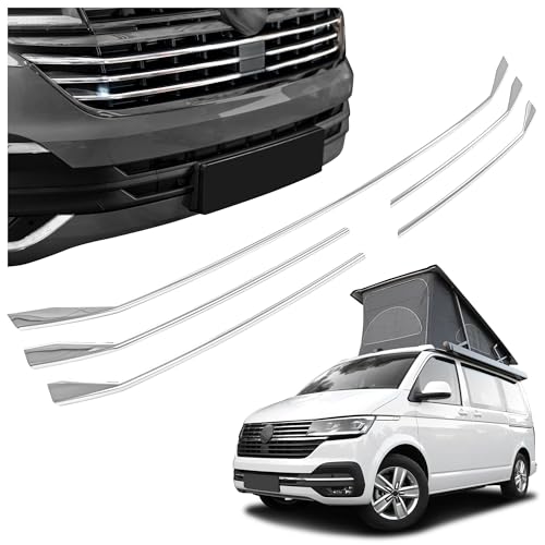Moldura del parachoques delantero VW T6.1 California 2019-2024 de acero inoxidable