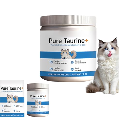 2 Pezzi Taurina Per Gatti In Polvere, Taurina Pura Per Gatti 400g Pure Taurine, Integratori Per Animali Domestici, Integratori Alimentari Umidi O Secchi Per Gattis Con Supporto Nutrizionale Quotidiano