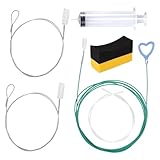 Herramienta Para Limpiar Drenajes De Techo Solar - Tubo Largo De 300 Cm Con 2 Cepillos - Kit De Limpiador De Conductos Con Mango En Forma De Corazón | Para Aire Acondicionado Y Condensado De Automóvil