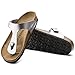 BIRKENSTOCK Gizeh Birko-Flor Metallic Silver Birko Flor 39 (US Women's 8-8.5) Regular