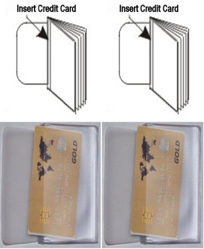 Set of 2 - Replacement Insert for Wallets, Card or Picture Insert by Mens Wallet (Trifold 6Pages)3