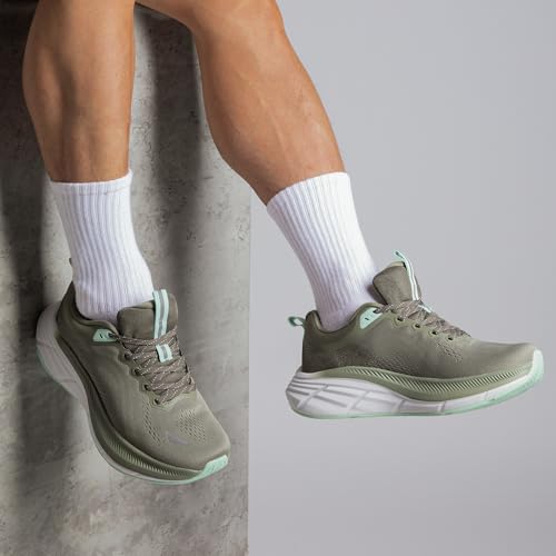NORTIV 8 NORTIV 8 Men's Walking Shoes Running Tennis Cushioning ActiveBreeze Non Slip Athletic Gym Workout Comfortable Fashion Sneakers,Size 7.5,Greyish Green,SNWS246M
