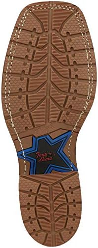 Tony Lama Men's TLX Antonio Red Brown 13" Soft Cream Top Square Toe 8 D | Image 6
