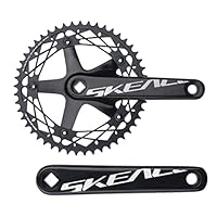 SKEACE スクエアテーパー ピスト用クランク 165mm 48T 　シルバー SKEACE スクエアテーパー ピスト用クランク 165mm 48T シルバー